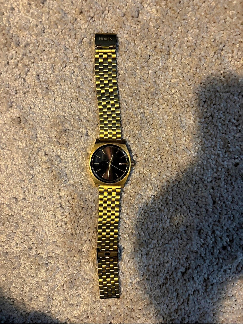 Nixon The Time Teller Gold & Black Dial Watch